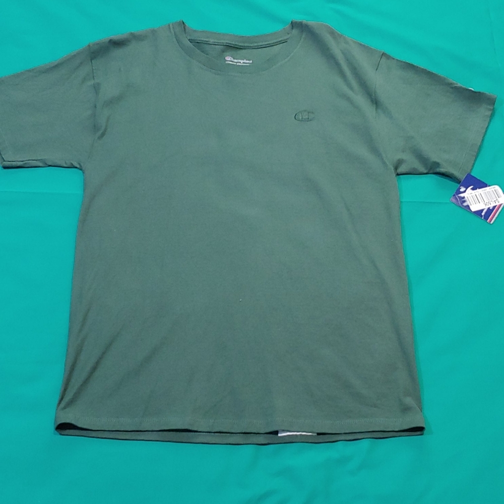 ♦️2 for 20♦️NWT CHAMPION MEN'S MED DARK GREEN COTTON SHIRT MEDIUM